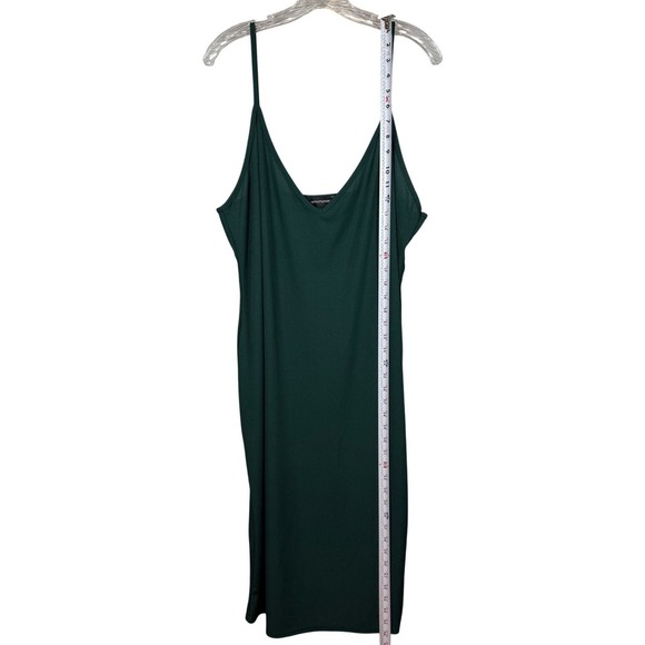 Pretty Little Things, Plus Size Ribbed Midi Forest Green Dress, Size 22 - Picture 4 of 7